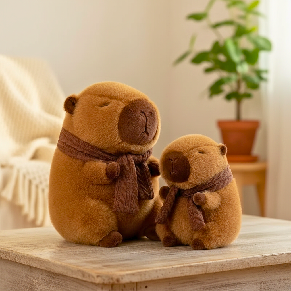 Capybara with Scarf Plushie
